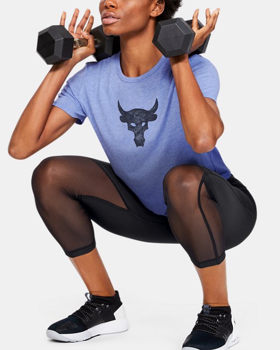 Under Armour Women's Project Rock Bull Graphic T-Shirt. 5