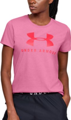 under armour pink t shirt