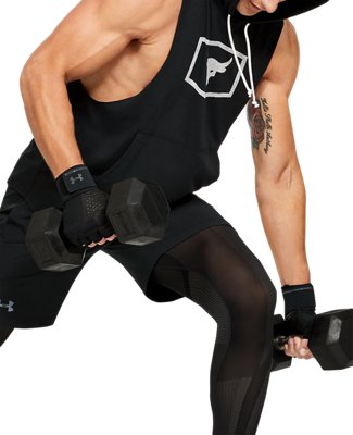 under armour sleeveless hoodie the rock