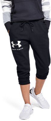 UA Rival Fleece Sportstyle Graphic Crop