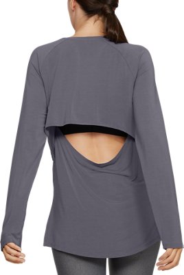 under armour open back long sleeve