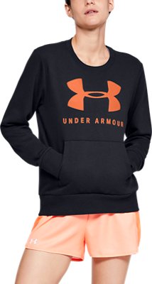 women's crew neck sweatshirt with kangaroo pocket