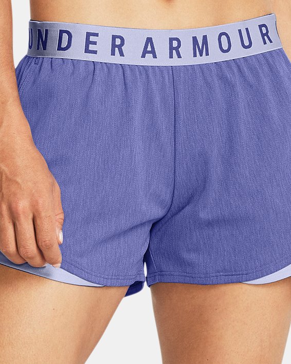 女士UA Play Up Shorts 3.0 Twist短褲 in Purple image number 2