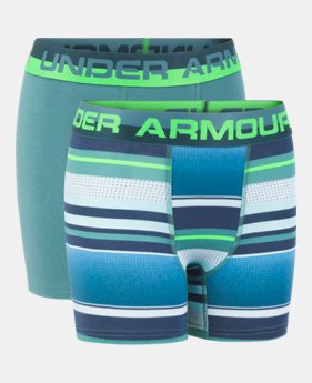 Under Armour Boys UA Static Stripe Volley YLG Orange Glitch