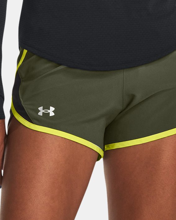 Women's UA Fly-By 2.0 Shorts, Green, pdpMainDesktop image number 2