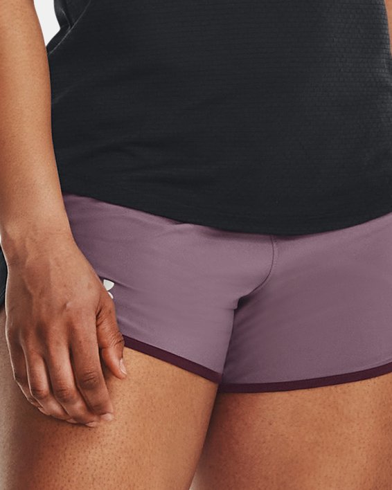 Women's UA Fly-By 2.0 Shorts, Purple, pdpMainDesktop image number 2
