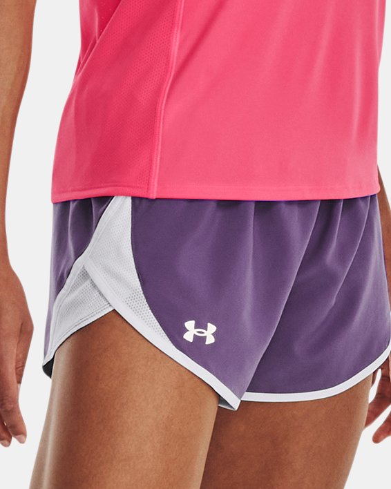 Women's UA Fly-By 2.0 Shorts in Purple image number 2