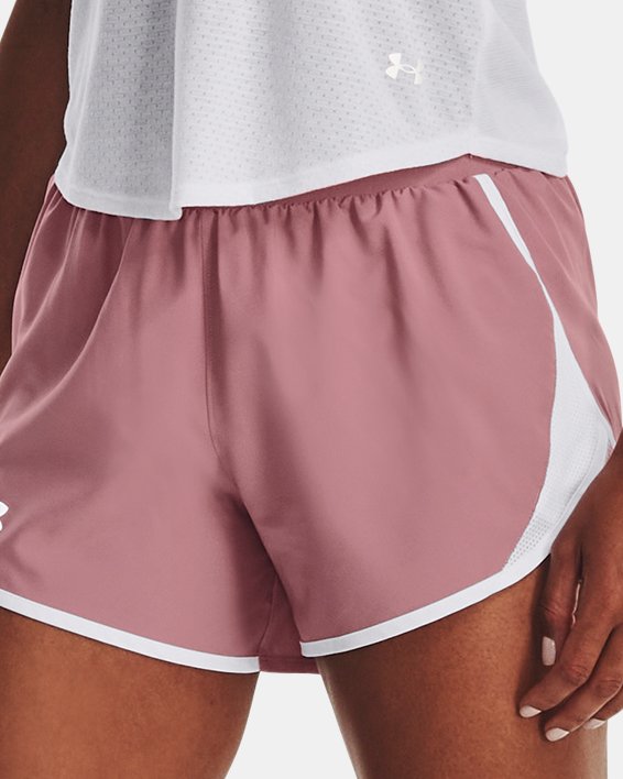 Shorts UA Fly-By 2.0 para Mujer, Pink, pdpMainDesktop image number 2