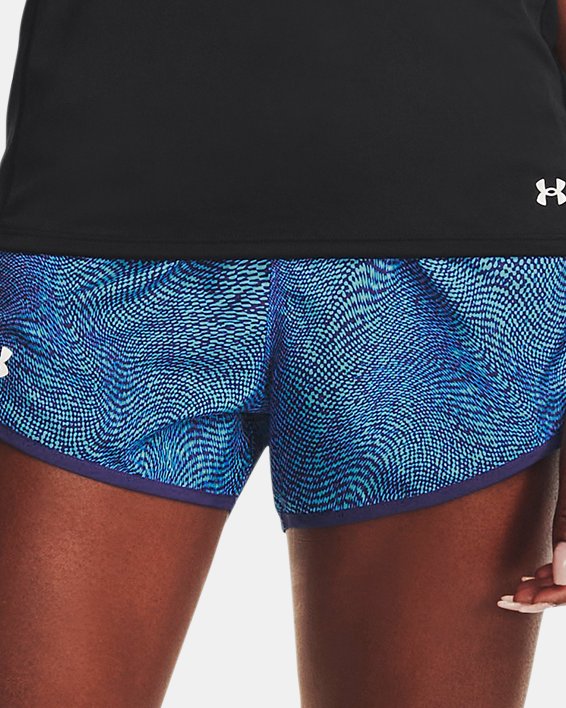Women's UA Fly-By 2.0 Printed Shorts in Blue image number 2
