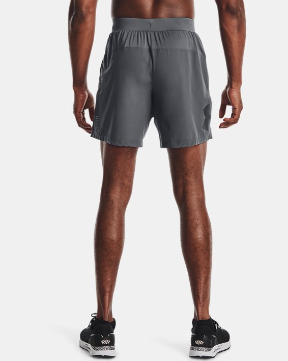 Under Armour Men's UA Qualifier Speedpocket Branded 7'' Linerless Shorts. 2