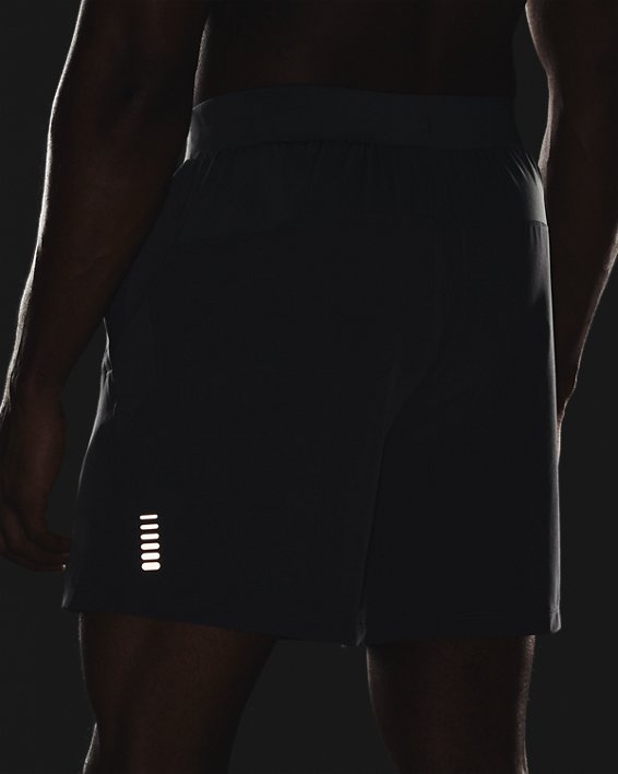 Under Armour Men's UA Qualifier Speedpocket Branded 7'' Linerless Shorts. 4