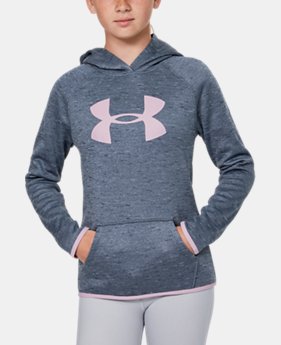  Girls' Armour Fleece® Big Logo Twist Hoodie  7  Colors Available $28.99 to $30.99