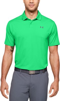 hunter green under armour polo