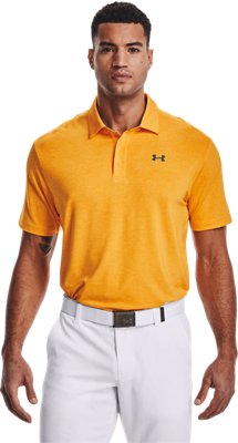 yellow under armour polo shirt