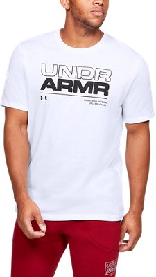 mens white under armour t shirt