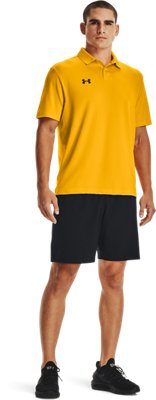 yellow under armour polo shirt