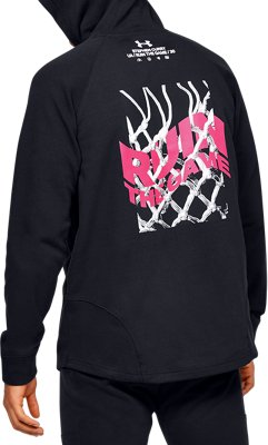 mens pink under armour hoodie