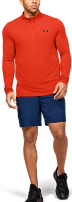 orange under armour half zip