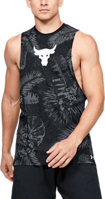 under armour men's project rock aloha camo print tank top