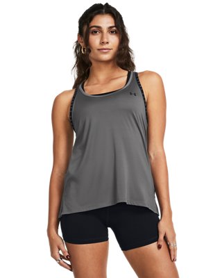Under Armour Women's Gray Knockout Tank Castlerock / Black Xxl