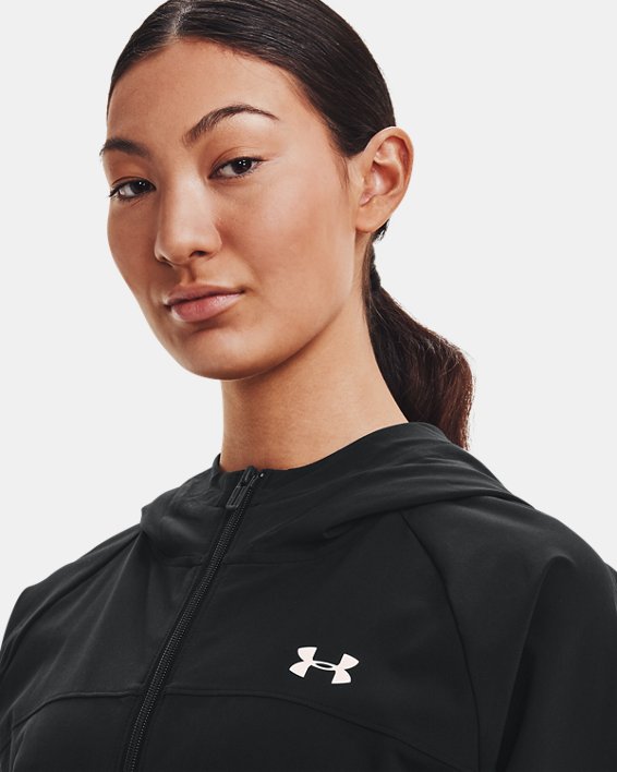Women's UA Woven Branded Full Zip Hoodie | Under Armour