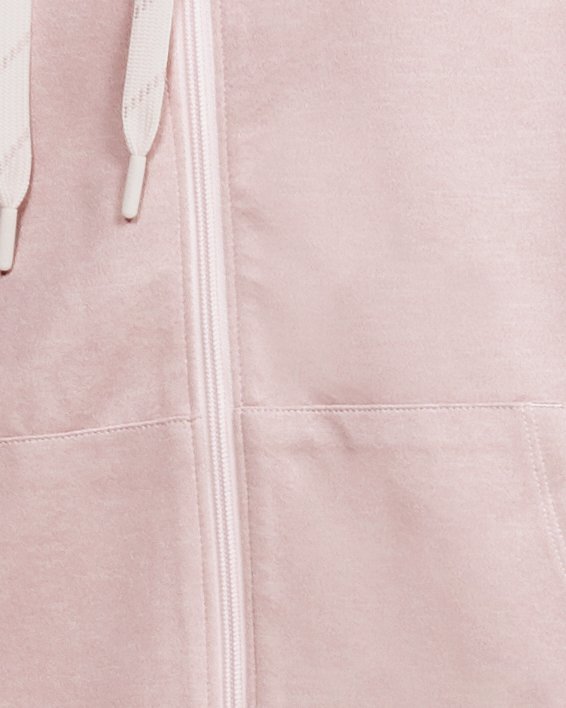 Sudadera con cremallera completa UA RUSH™ Knit para mujer, Pink, pdpMainDesktop image number 0