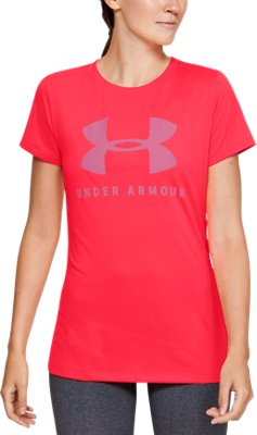 hot pink under armour shirt