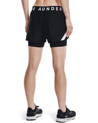 under armour play up shorts black