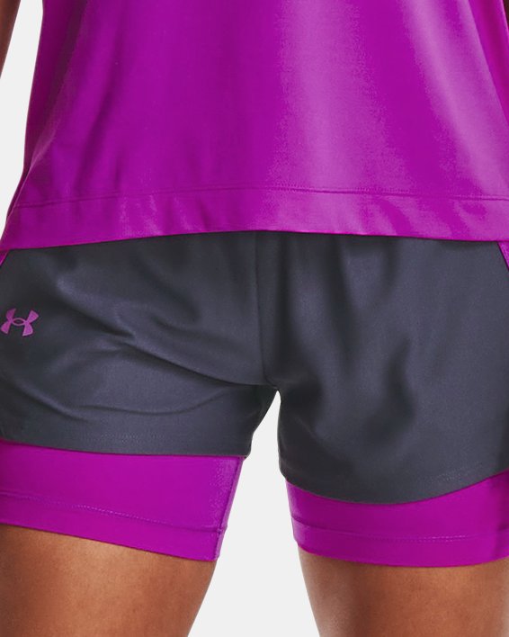 Shorts UA Play Up 2-in-1 para mujer, Gray, pdpMainDesktop image number 2