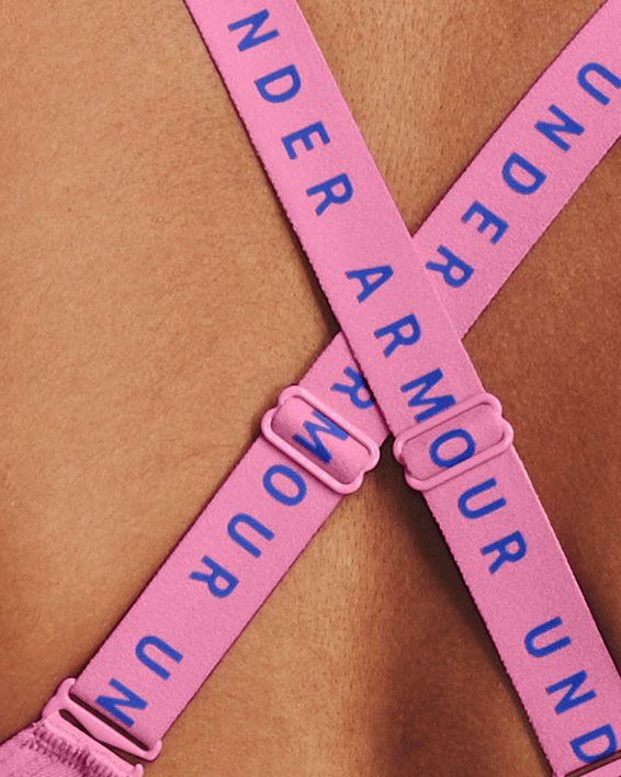 Sostén deportivo UA Infinity Mid para mujer, Pink, pdpMainDesktop image number 1
