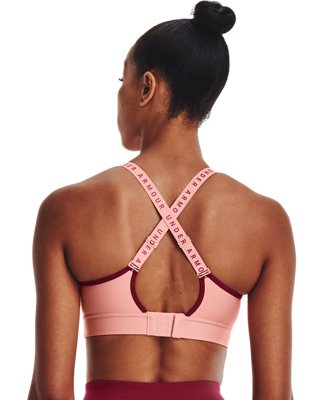 Sost&eacute;n deportivo UA Infinity Mid para mujer, Pink, pdpMainDesktop image number 1