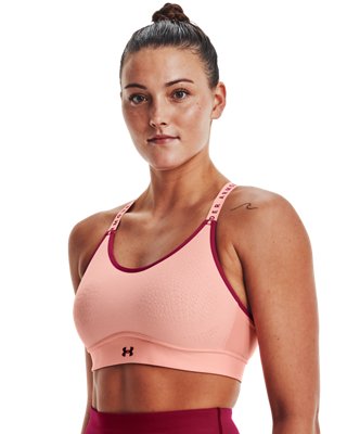 Sost&eacute;n deportivo UA Infinity Mid para mujer, Pink, pdpMainDesktop image number 2