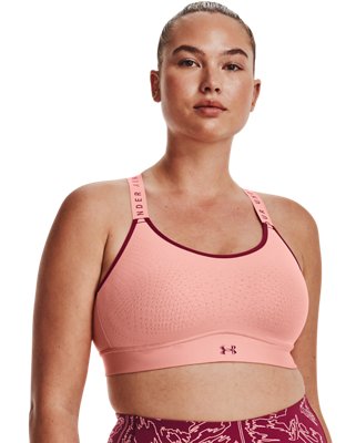 Sost&eacute;n deportivo UA Infinity Mid para mujer, Pink, pdpMainDesktop image number 4