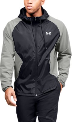 men's ua sportstyle woven full zip hoodie