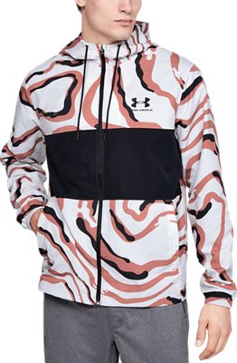 black and white under armour windbreaker