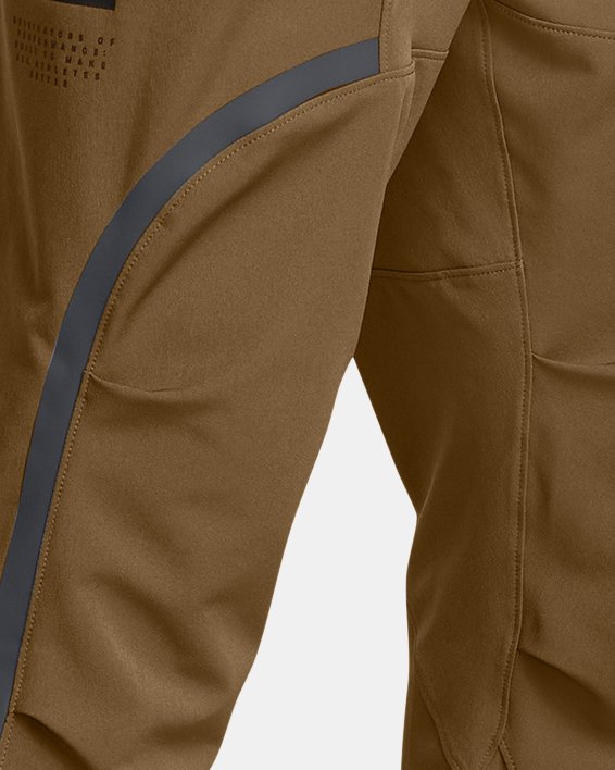 Men's UA Unstoppable Cargo Pants, Brown, pdpMainDesktop image number 0