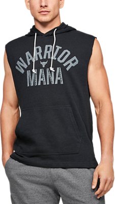 sleeveless black hoodie