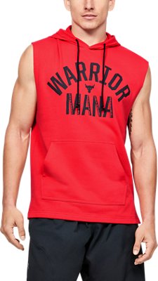 the rock sleeveless hoodie