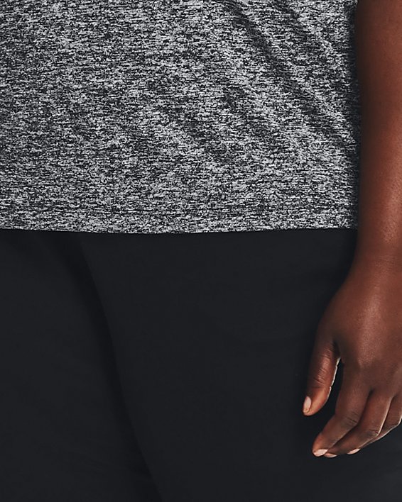 Women's UA Tech™ Twist Short Sleeve in Black image number 2