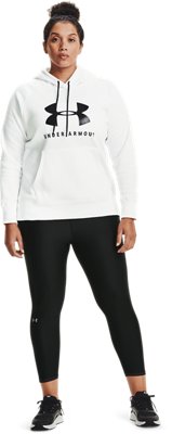 women's under armour rival favorite fleece graphic logo hoodie