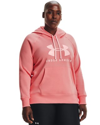 Women's UA Rival Fleece Sportstyle Graphic Hoodie, Pink, pdpZoomDesktop image number 0