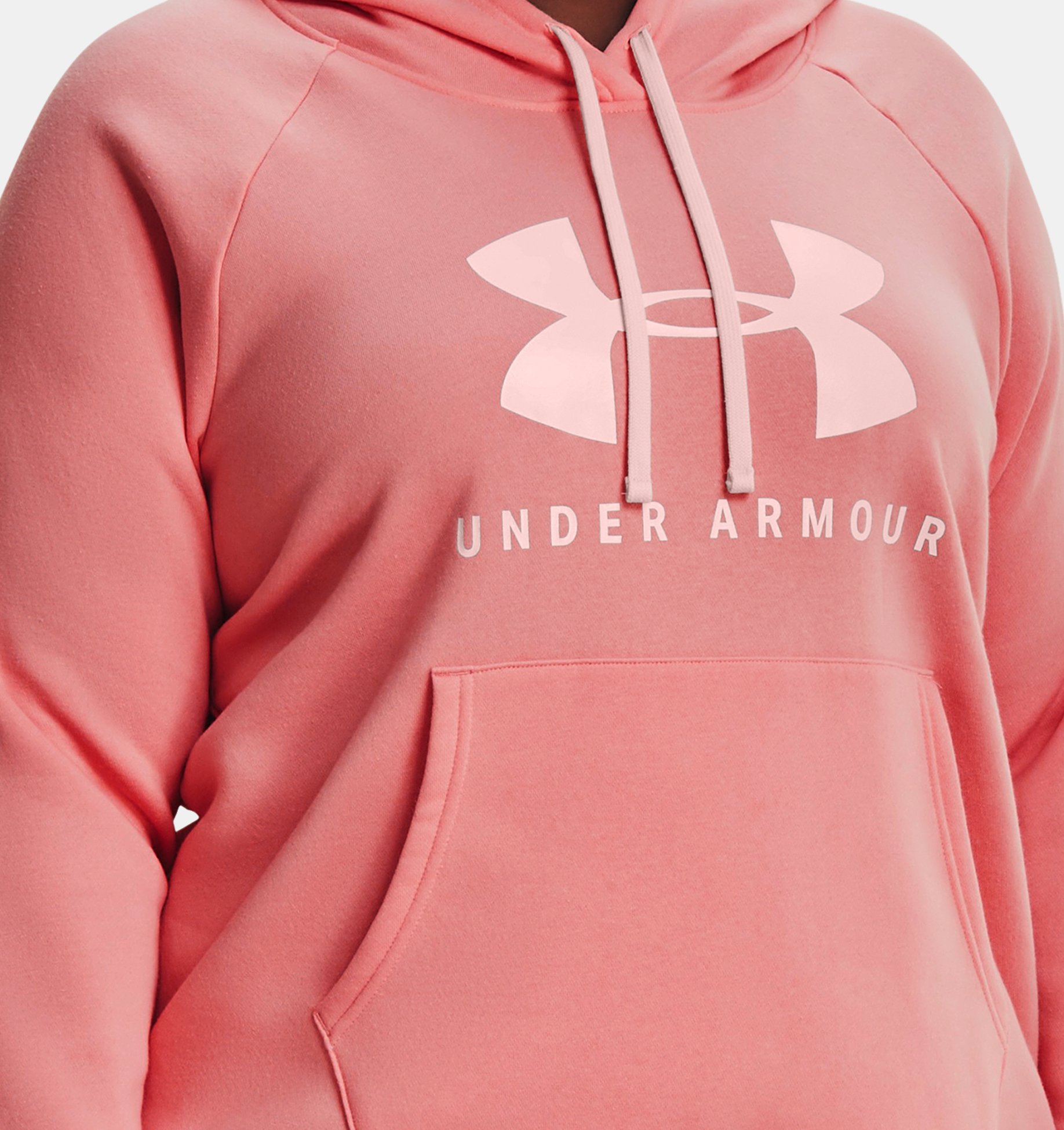 Women's UA Rival Fleece Sportstyle Graphic Hoodie, Pink, pdpZoomDesktop image number 0