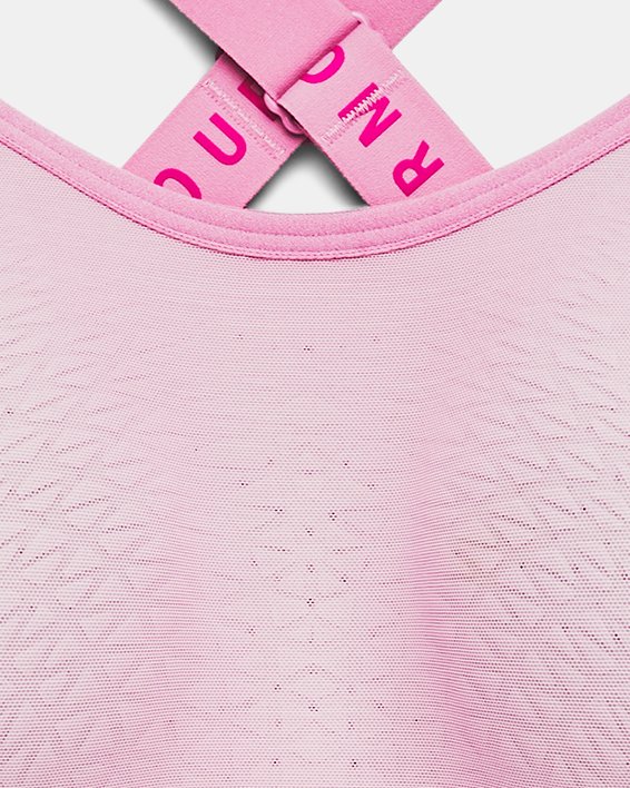 Damen UA Infinity Mid Sport-BH, Pink, pdpMainDesktop image number 2