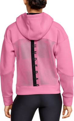 under armour hoodie women pink