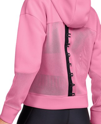 under armour hoodie pink women