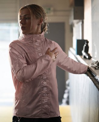 pink under armour jacket