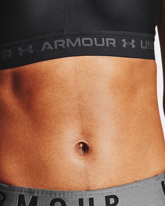 Women's Armour® High Crossback Sports Bra, Black, pdpMainDesktop image number 0