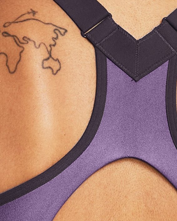 Women's Armour® High Crossback Sports Bra in Purple image number 1