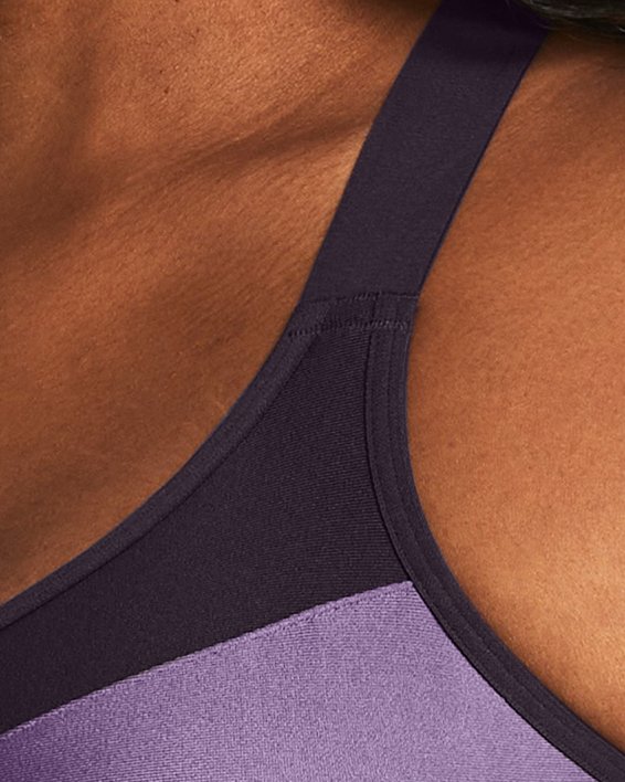 Women's Armour® High Crossback Sports Bra in Purple image number 2