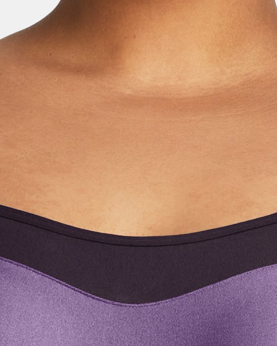 Women's Armour® High Crossback Sports Bra in Purple image number 3